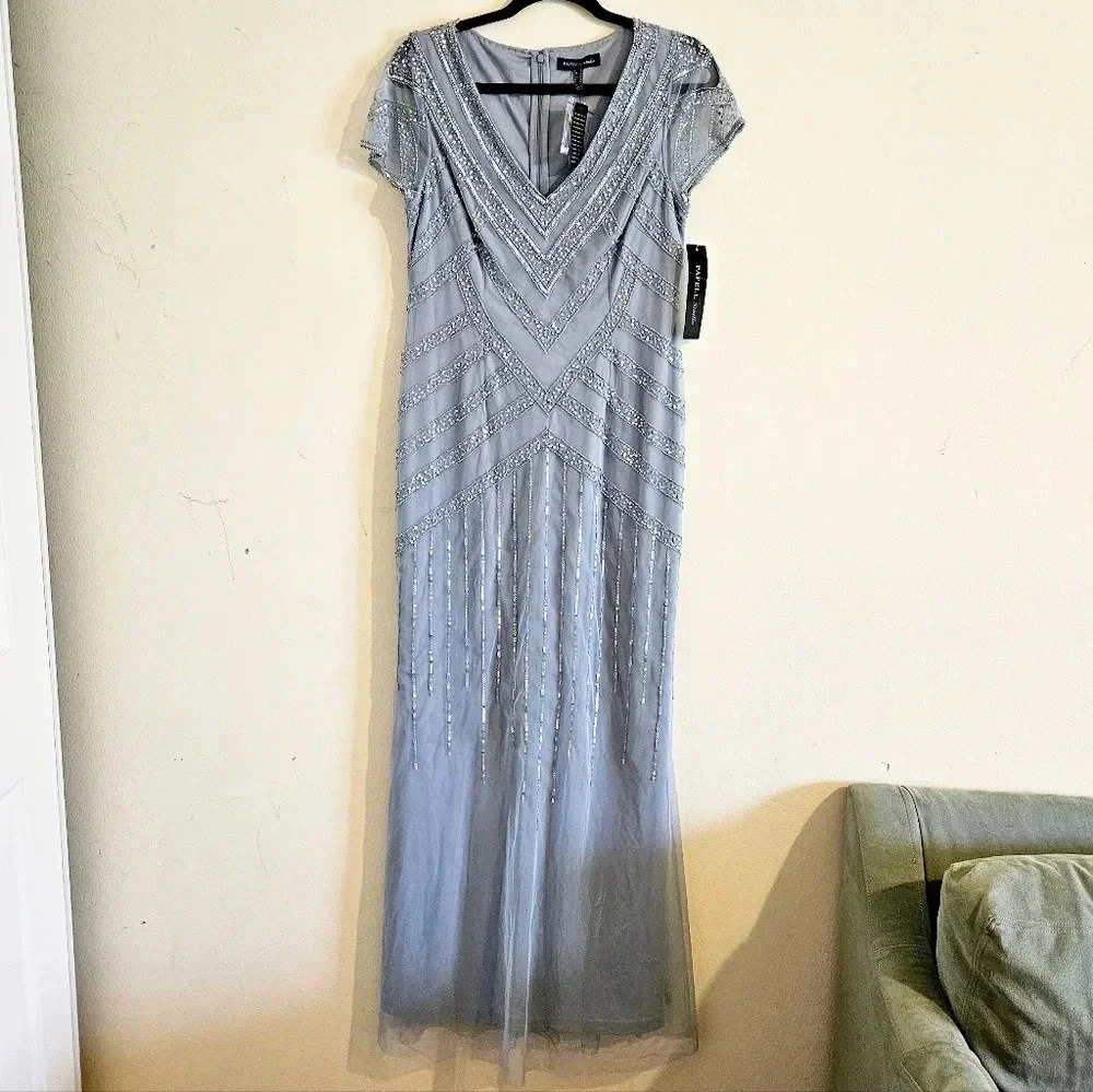 Papell Studio Beaded Gown NWT
